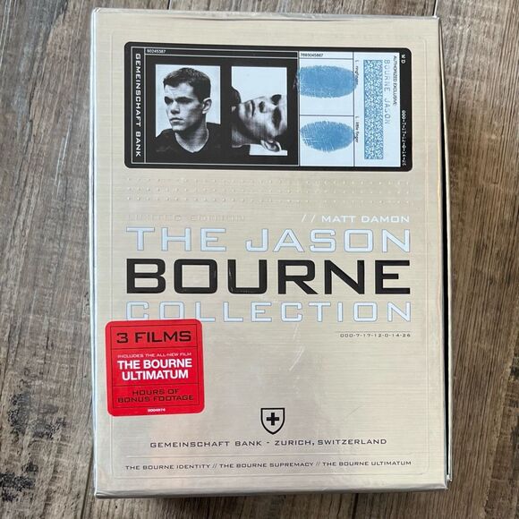 DVD Series Matt Damon in THE JASON BOURNE COLLECTION DVD 3 Movie Set - Picture 2 of 6